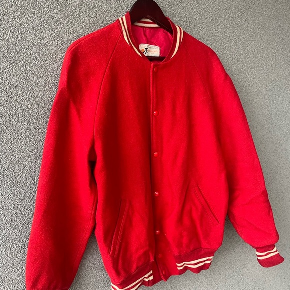 Engineers UBC,Red Wool Varsity Jacket, Unisex Clothes, Vintage Wool Jacket,Gift - Picture 6 of 11